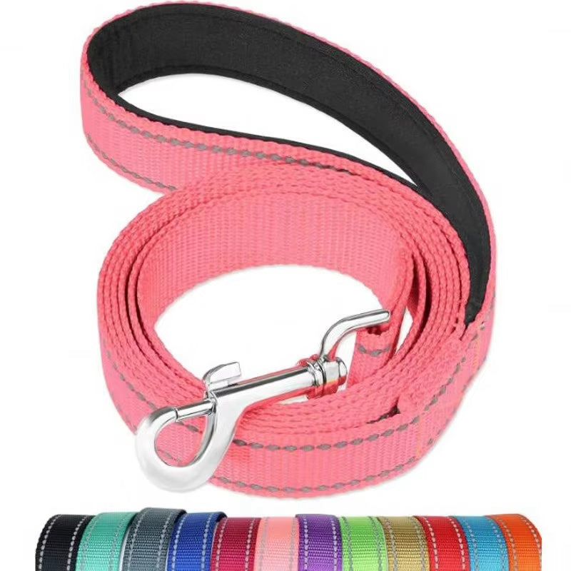 Reflective Dog Leash Pet Cat Soft Padded Handle for Comfortable Training and Walking for Medium and Small Dogs -