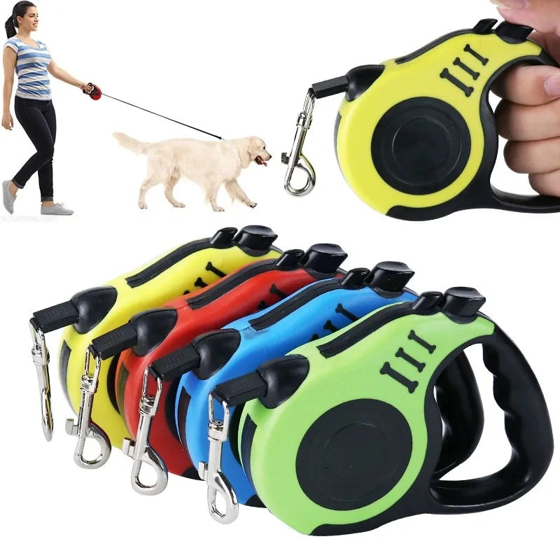 New Leash for Big Dog Retractable Leash 5 Meters Hands Free Small Dog Leash Double Strap for Dogs GXQ12
