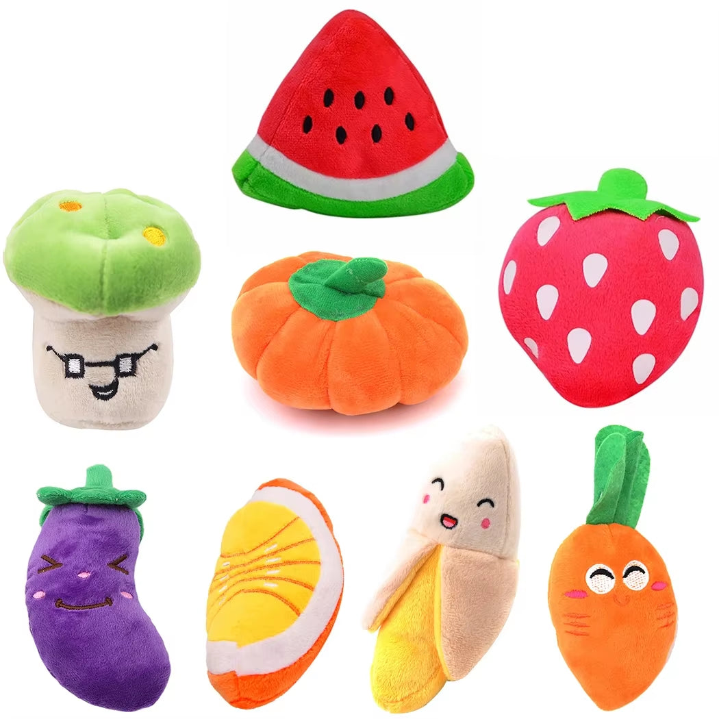 Animals Cartoon Dog Toys Stuffed Squeaking Pet Toy Cute Plush Puzzle for Dogs Cat Chew Squeaker Squeaky Toy for Pet Dog Clicker