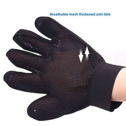 Pet Electrostatic Hair Removal Gloves Cat Hair Removal Supplies Dog Hair Cleaning Artifact Cat Combing Stroking