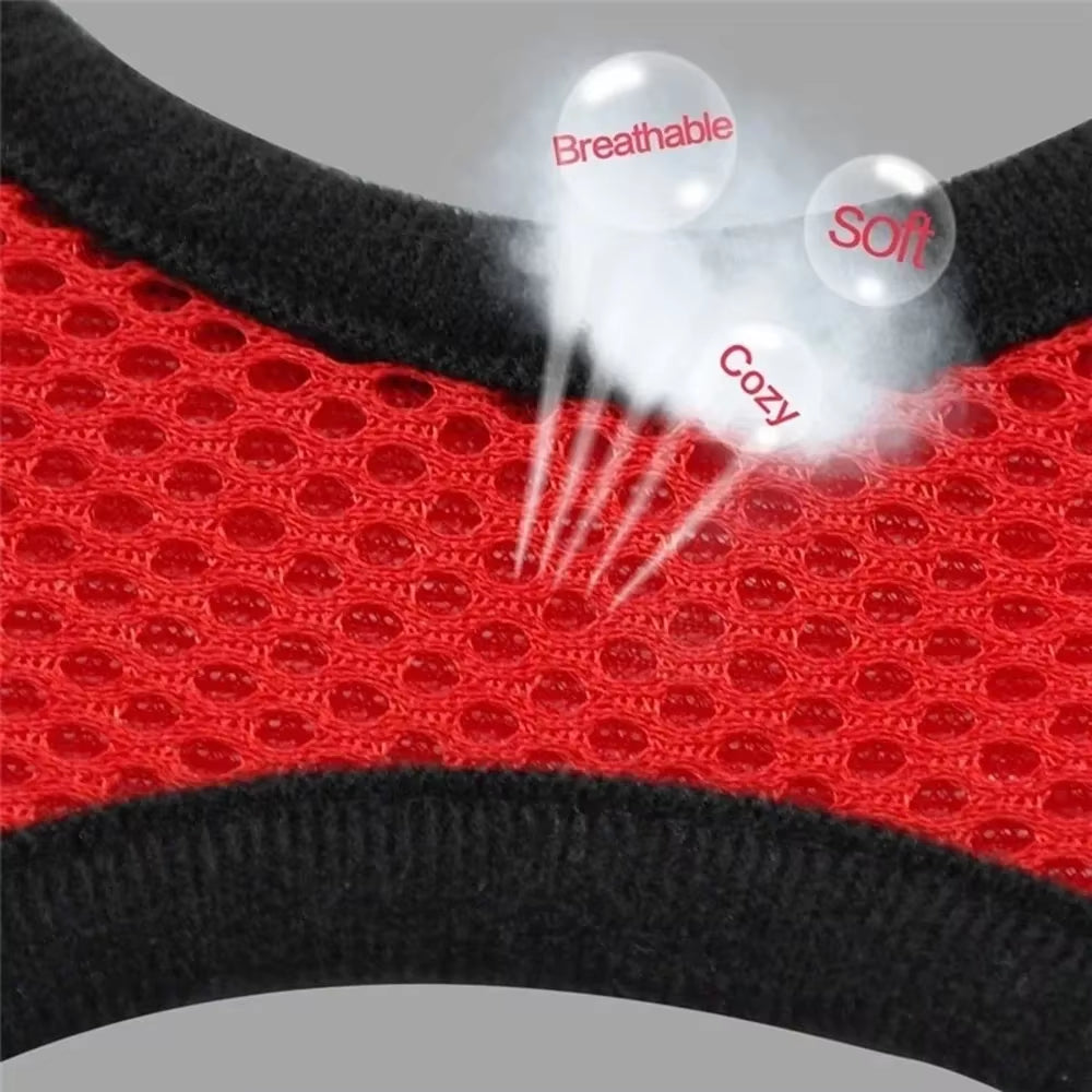Dog Harness Vest Chest Cat Collars Rope Adjustable Breathable Mesh Puppy Harness for Outdoor Walking Small Medium Pet Supplies
