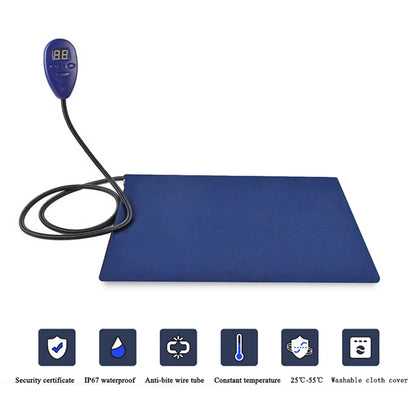Pet Heating Pad Cat Constant Temperature Electric Blanket 12V Low Voltage Pet Electric Heater for Dogs Bed EU Plug-C Rich