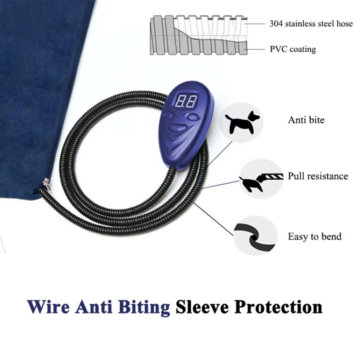 Pet Heating Pad Cat Constant Temperature Electric Blanket 12V Low Voltage Pet Electric Heater for Dogs Bed EU Plug-C Rich