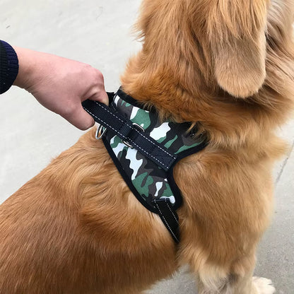 Pet Dog Adjustable Nylon Harness Large Dogs Vest Harness Chest Strap Puppy Leads Reflective No Pull Harness for Walking Training