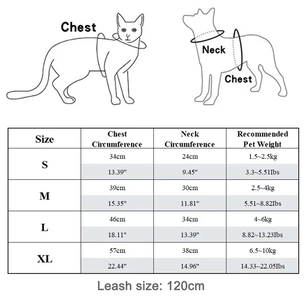 Dog Harness Vest Chest Cat Collars Rope Adjustable Breathable Mesh Puppy Harness for Outdoor Walking Small Medium Pet Supplies
