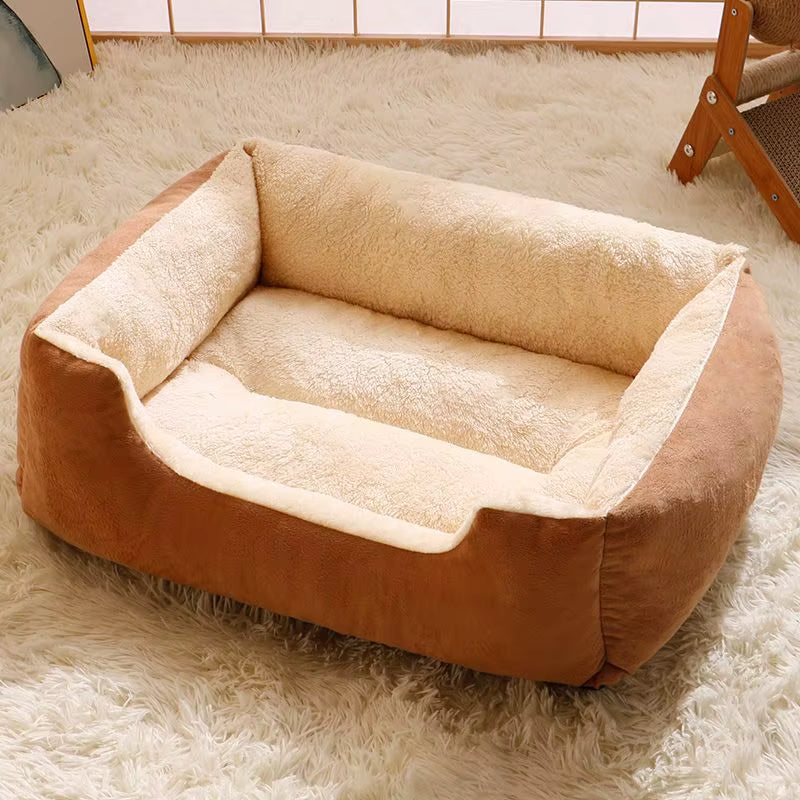 Warm Pet Dog Sofa Bed Kennel Mat Soft Puppy Bed Cat House Large Dog Winter Multifunctional Warm Pet Sofa Cat Supplies