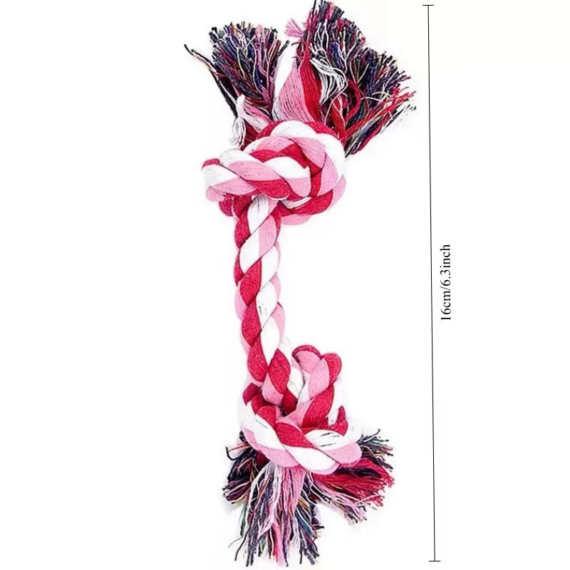 2Pcs Dog Toy Pet Molar Bite-Resistant Cotton Rope Knot for Small Dog Puppy Relieving Stuffy Cleaning Teeth Pet Chew Toys