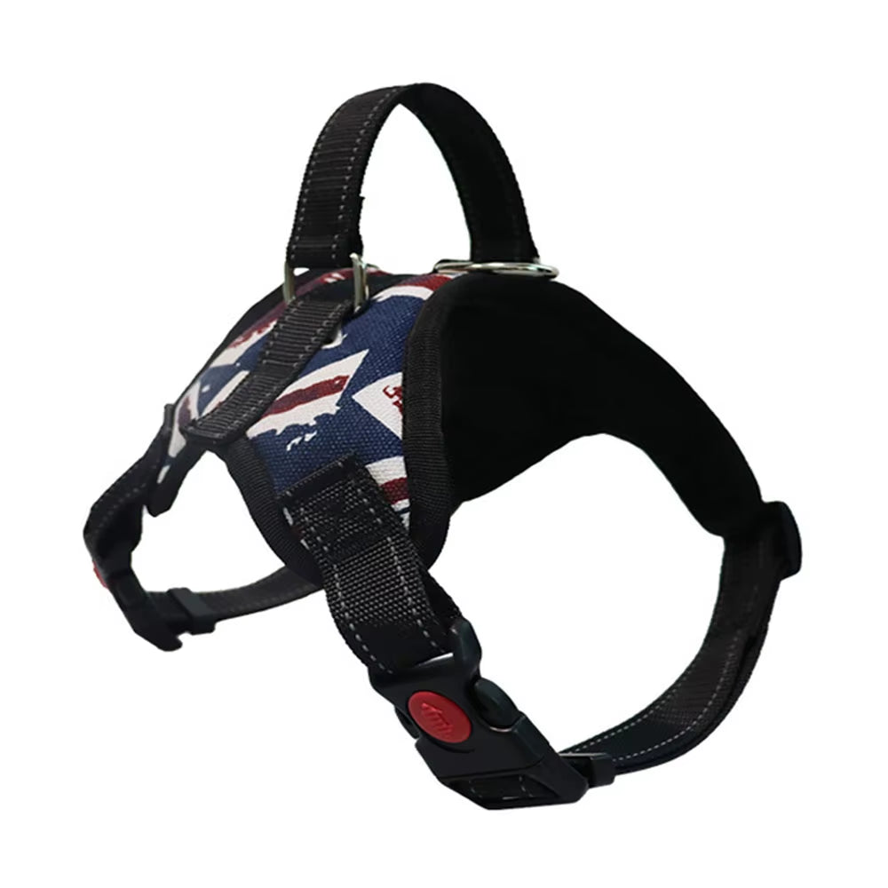 Pet Dog Adjustable Nylon Harness Large Dogs Vest Harness Chest Strap Puppy Leads Reflective No Pull Harness for Walking Training