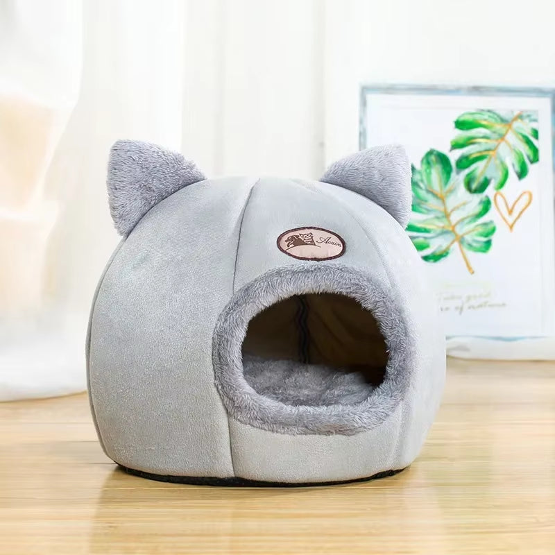Deep Sleep Comfort in Winter Cat Bed Iittle Mat Basket Small Dog House Products Pets Tent Cozy Cave Nest Indoor Cama Gato