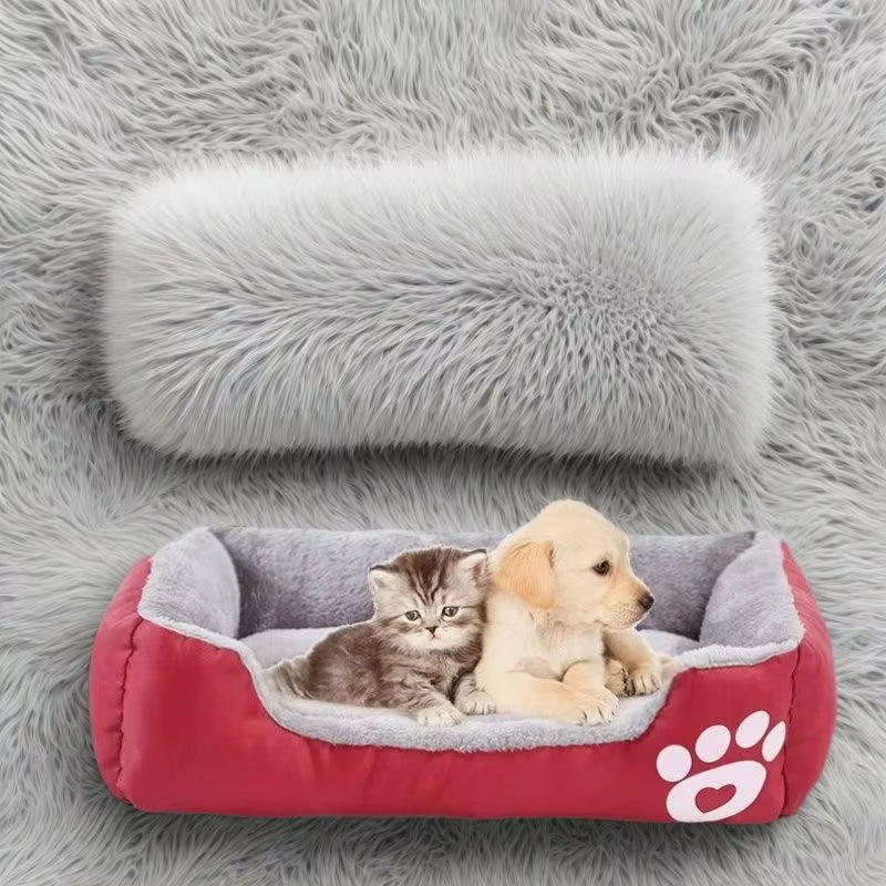 Warm Pet Dog Sofa Bed Kennel Mat Soft Puppy Bed Cat House Large Dog Winter Multifunctional Warm Pet Sofa Cat Supplies
