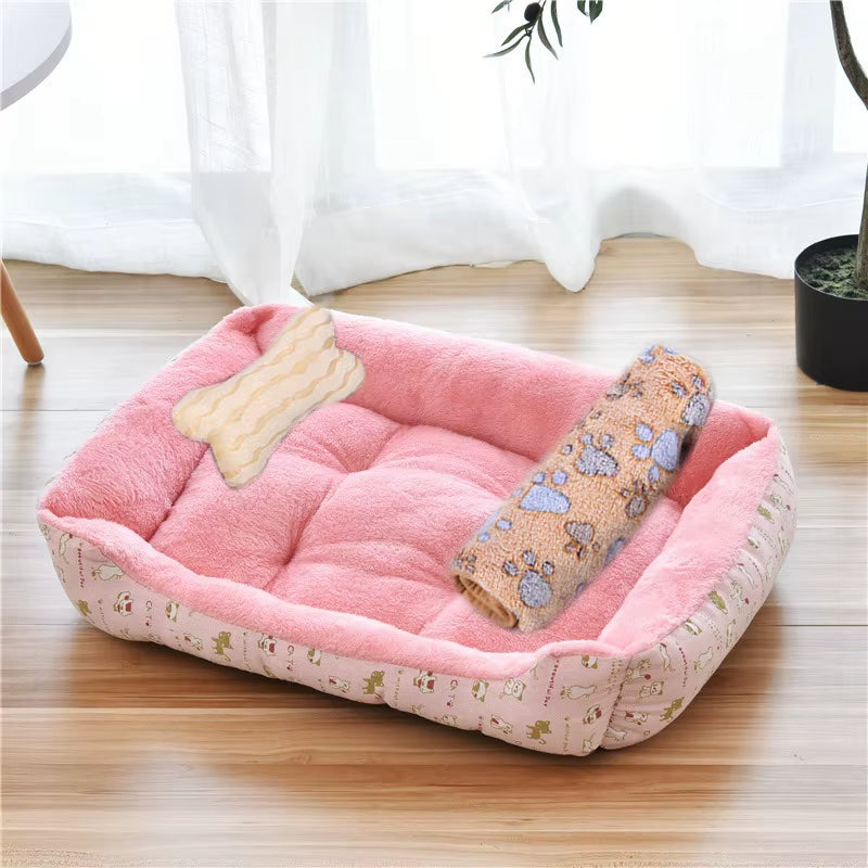 Warm Pet Dog Sofa Bed Kennel Mat Soft Puppy Bed Cat House Large Dog Winter Multifunctional Warm Pet Sofa Cat Supplies