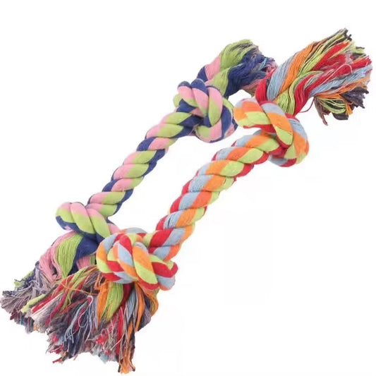2Pcs Dog Toy Pet Molar Bite-Resistant Cotton Rope Knot for Small Dog Puppy Relieving Stuffy Cleaning Teeth Pet Chew Toys