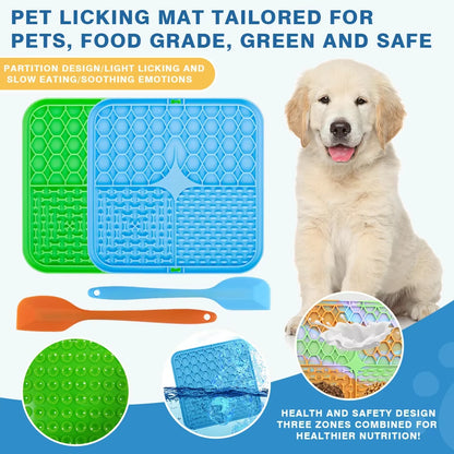 Pet Placemat Cat Slow Feeding Mat Dog Lick Mats Silicone Pets Eating Slowly Food Pad Cats Dogs Feeding Supplies