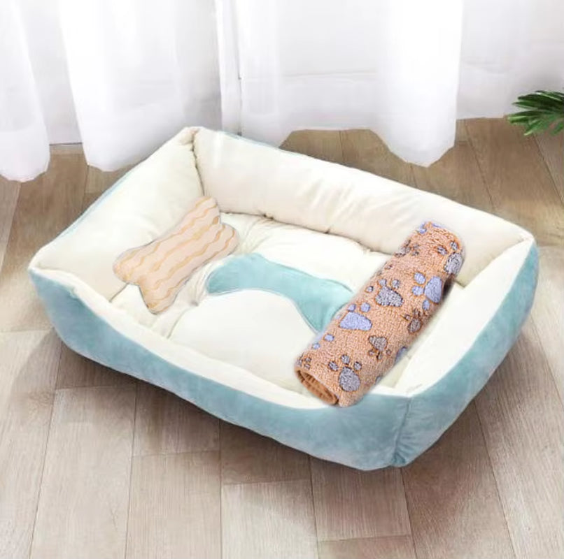 Warm Pet Dog Sofa Bed Kennel Mat Soft Puppy Bed Cat House Large Dog Winter Multifunctional Warm Pet Sofa Cat Supplies