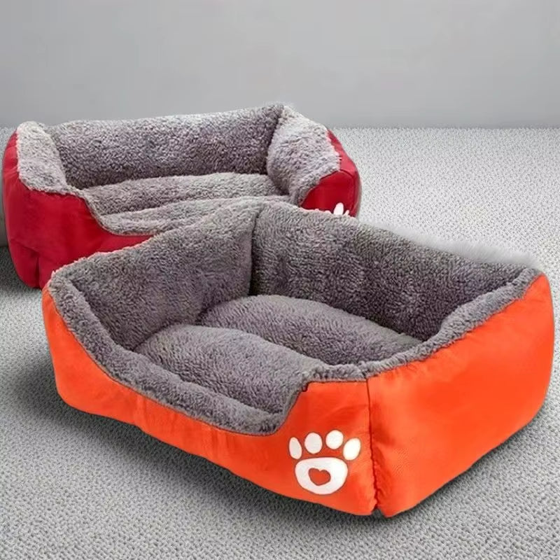 Warm Pet Dog Sofa Bed Kennel Mat Soft Puppy Bed Cat House Large Dog Winter Multifunctional Warm Pet Sofa Cat Supplies