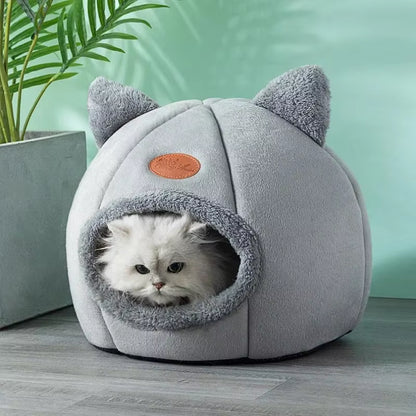 Deep Sleep Comfort in Winter Cat Bed Iittle Mat Basket Small Dog House Products Pets Tent Cozy Cave Nest Indoor Cama Gato