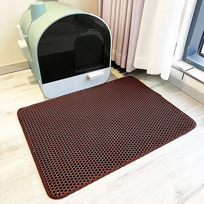Double Layer EVA Cat Litter Pad Waterproof Non-Slip Sand Basin Filter Kitten Dog Washable Mattress Floor Mat Pet Clean Supplies