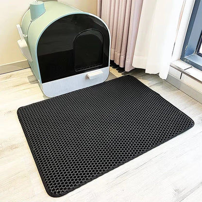Double Layer EVA Cat Litter Pad Waterproof Non-Slip Sand Basin Filter Kitten Dog Washable Mattress Floor Mat Pet Clean Supplies