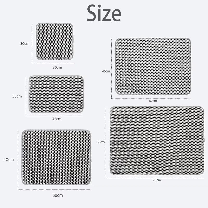 Double Layer EVA Cat Litter Pad Waterproof Non-Slip Sand Basin Filter Kitten Dog Washable Mattress Floor Mat Pet Clean Supplies