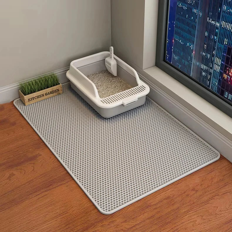 Double Layer EVA Cat Litter Pad Waterproof Non-Slip Sand Basin Filter Kitten Dog Washable Mattress Floor Mat Pet Clean Supplies