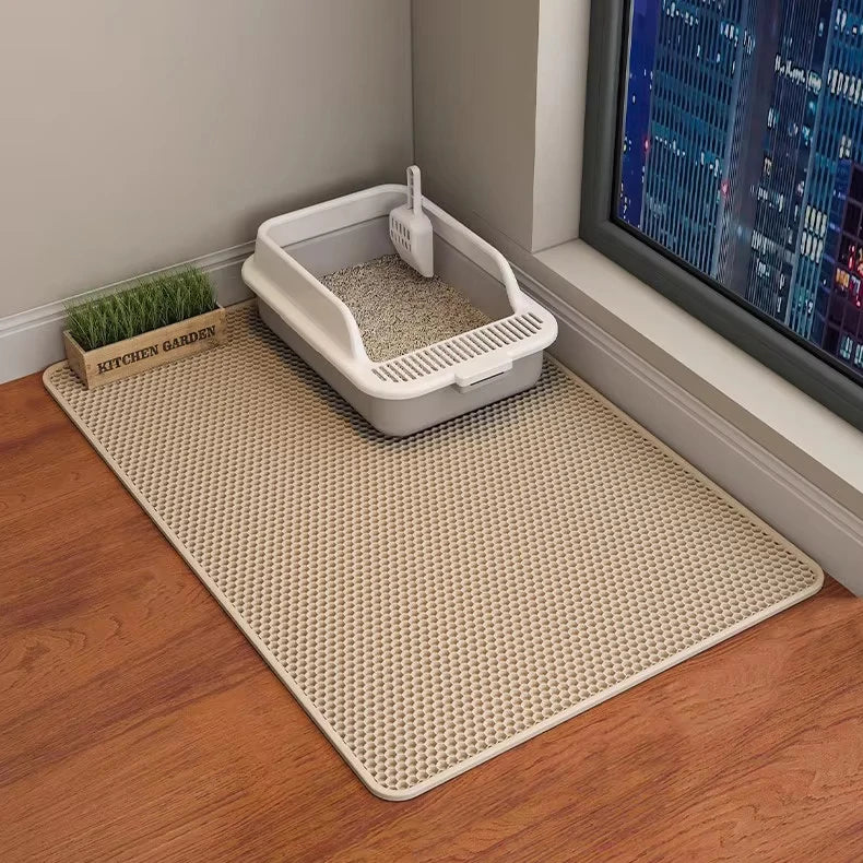Double Layer EVA Cat Litter Pad Waterproof Non-Slip Sand Basin Filter Kitten Dog Washable Mattress Floor Mat Pet Clean Supplies