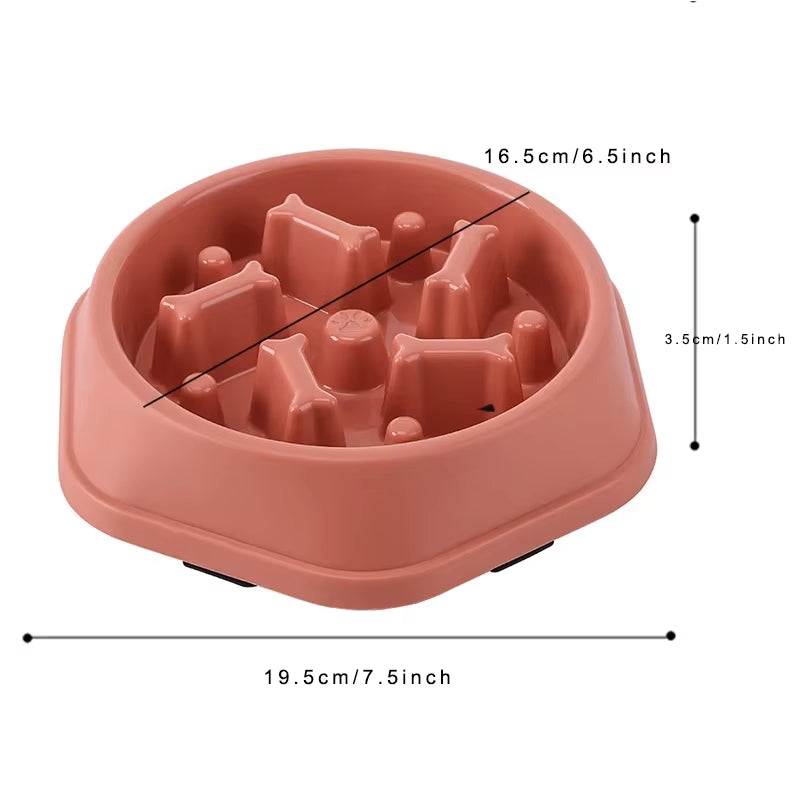 Slow Feeder Dog Bowl Anti-Choking Slow Feeding Bowls for Dogs Anti-Slip Pet Slow Eat Dishes Puzzle Bowls for Small Medium Dogs