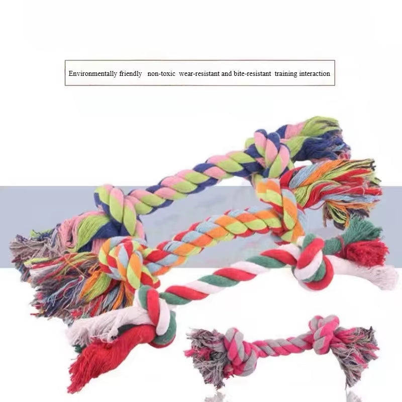 2Pcs Dog Toy Pet Molar Bite-Resistant Cotton Rope Knot for Small Dog Puppy Relieving Stuffy Cleaning Teeth Pet Chew Toys