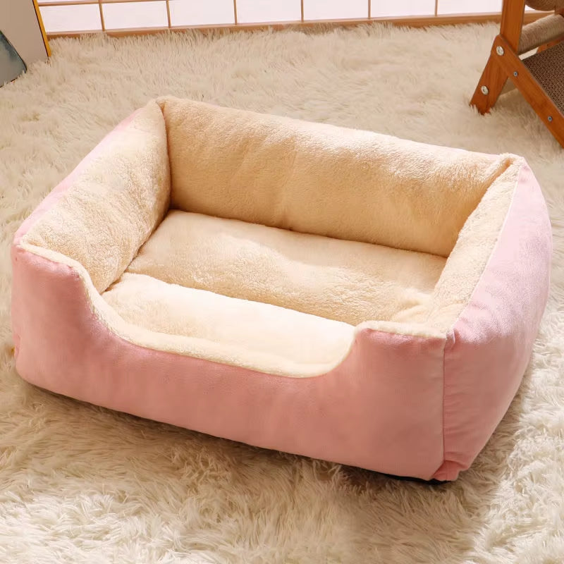 Warm Pet Dog Sofa Bed Kennel Mat Soft Puppy Bed Cat House Large Dog Winter Multifunctional Warm Pet Sofa Cat Supplies