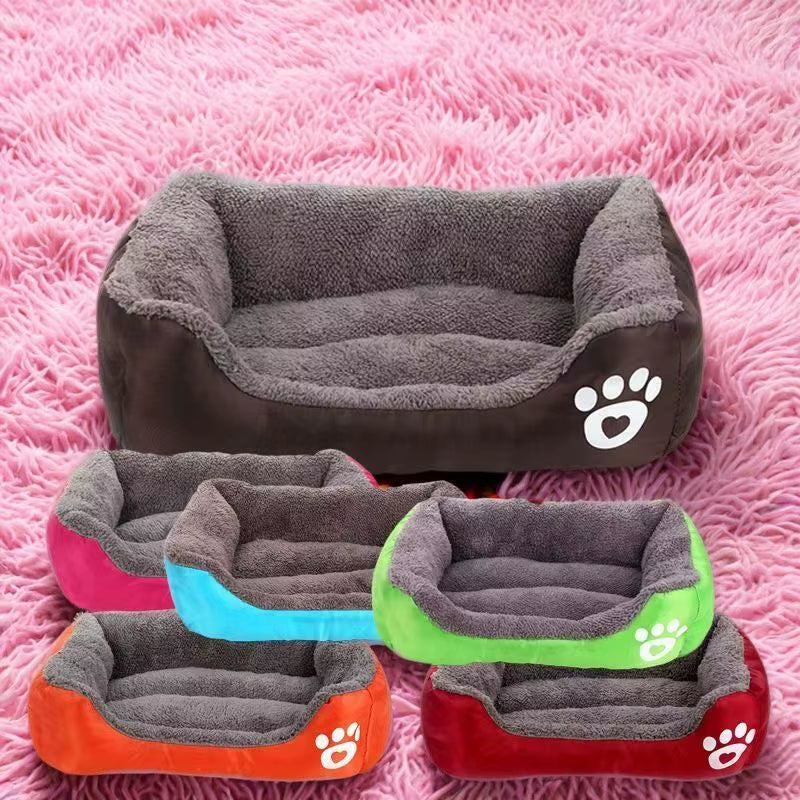 Warm Pet Dog Sofa Bed Kennel Mat Soft Puppy Bed Cat House Large Dog Winter Multifunctional Warm Pet Sofa Cat Supplies