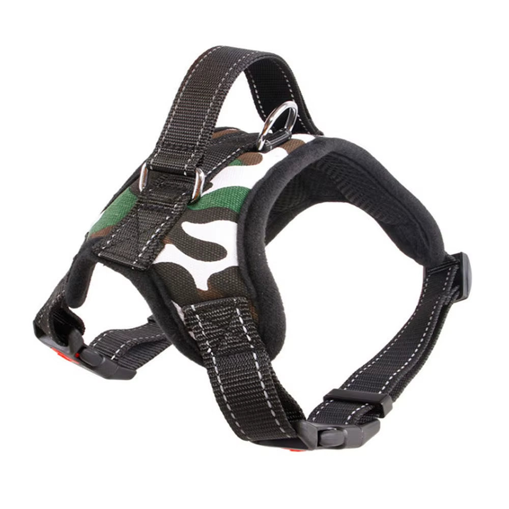 Pet Dog Adjustable Nylon Harness Large Dogs Vest Harness Chest Strap Puppy Leads Reflective No Pull Harness for Walking Training