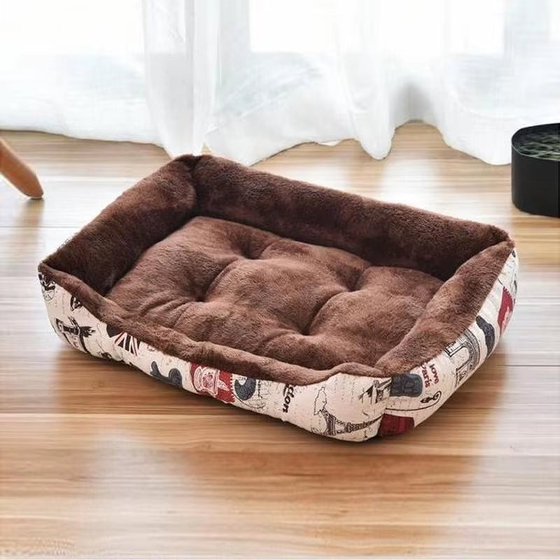 Warm Pet Dog Sofa Bed Kennel Mat Soft Puppy Bed Cat House Large Dog Winter Multifunctional Warm Pet Sofa Cat Supplies