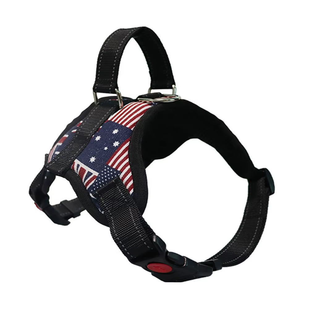 Pet Dog Adjustable Nylon Harness Large Dogs Vest Harness Chest Strap Puppy Leads Reflective No Pull Harness for Walking Training
