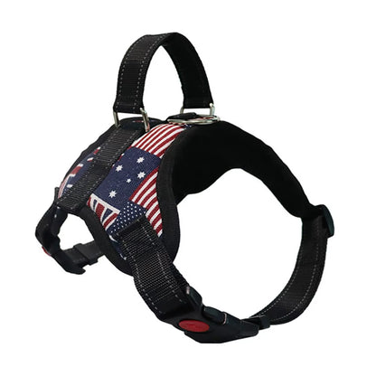 Pet Dog Adjustable Nylon Harness Large Dogs Vest Harness Chest Strap Puppy Leads Reflective No Pull Harness for Walking Training