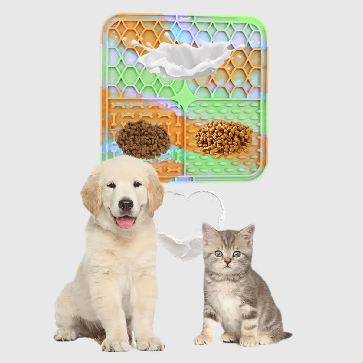 Pet Placemat Cat Slow Feeding Mat Dog Lick Mats Silicone Pets Eating Slowly Food Pad Cats Dogs Feeding Supplies