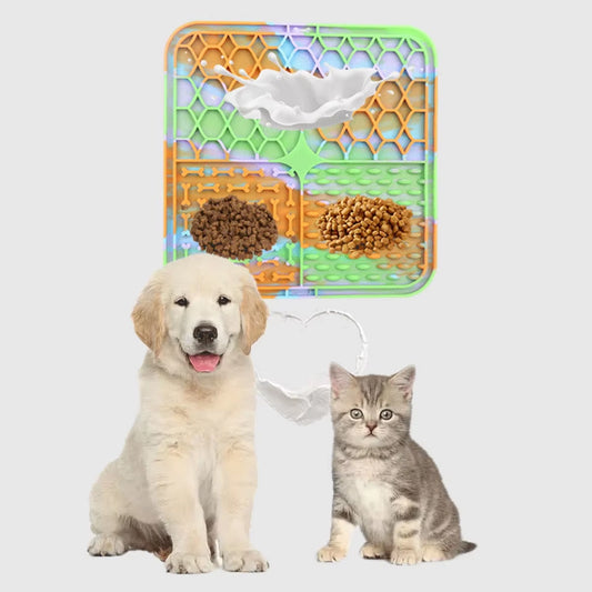 Pet Placemat Cat Slow Feeding Mat Dog Lick Mats Silicone Pets Eating Slowly Food Pad Cats Dogs Feeding Supplies