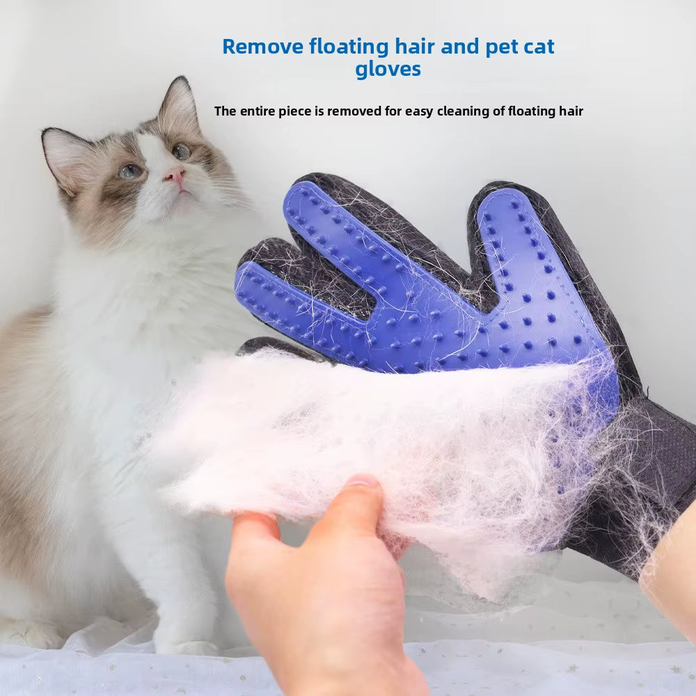 Pet Electrostatic Hair Removal Gloves Cat Hair Removal Supplies Dog Hair Cleaning Artifact Cat Combing Stroking
