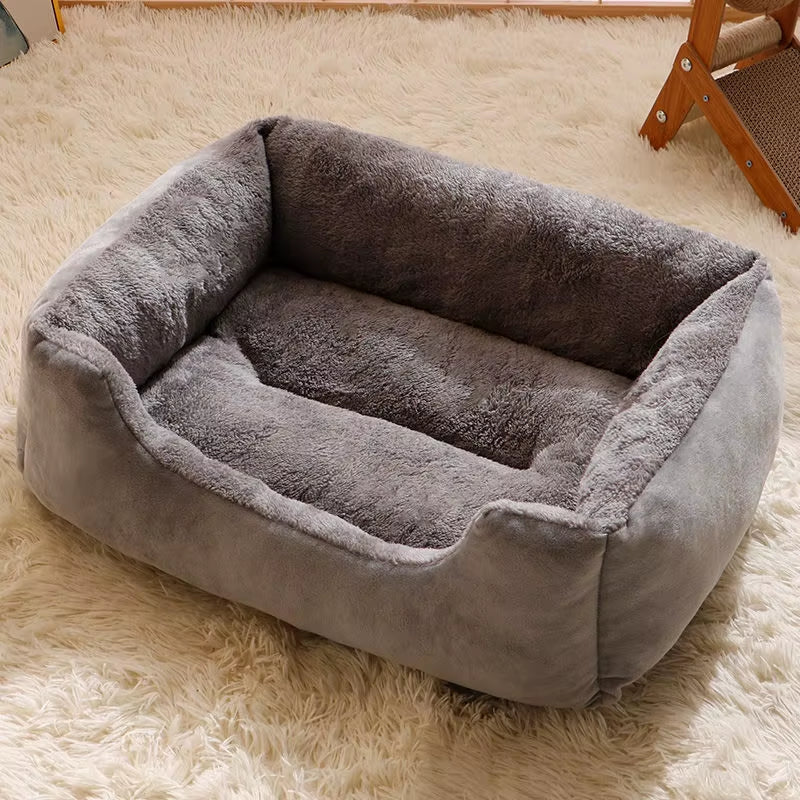 Warm Pet Dog Sofa Bed Kennel Mat Soft Puppy Bed Cat House Large Dog Winter Multifunctional Warm Pet Sofa Cat Supplies